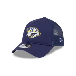 Discount Nashville Predators 9FORTY AFrame Trucker Hat - KTGCaps - Baseball caps for various teams, purchased online at a discount