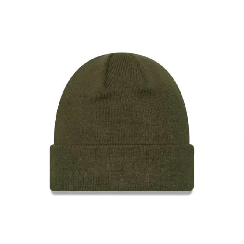 Outlet New Era Basic Rifle Green Knit Hat - KTGCaps - Baseball caps for various teams, purchased online at a discount