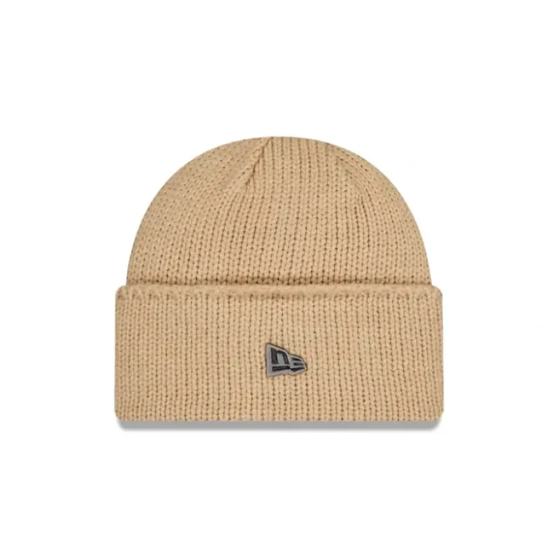 Hot New Era Beige Wide Cuff Knit Beanie - KTGCaps - Baseball caps for various teams, purchased online at a discount