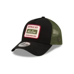 New New Era Buffalo Black 9FORTY AFrame Snapback Hat - KTGCaps - Baseball caps for various teams, purchased online at a discount