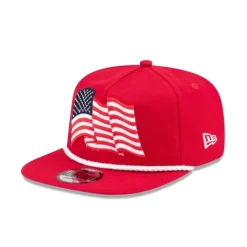 New New Era Cap American Flag Red Golfer Hat - KTGCaps - Baseball caps for various teams, purchased online at a discount