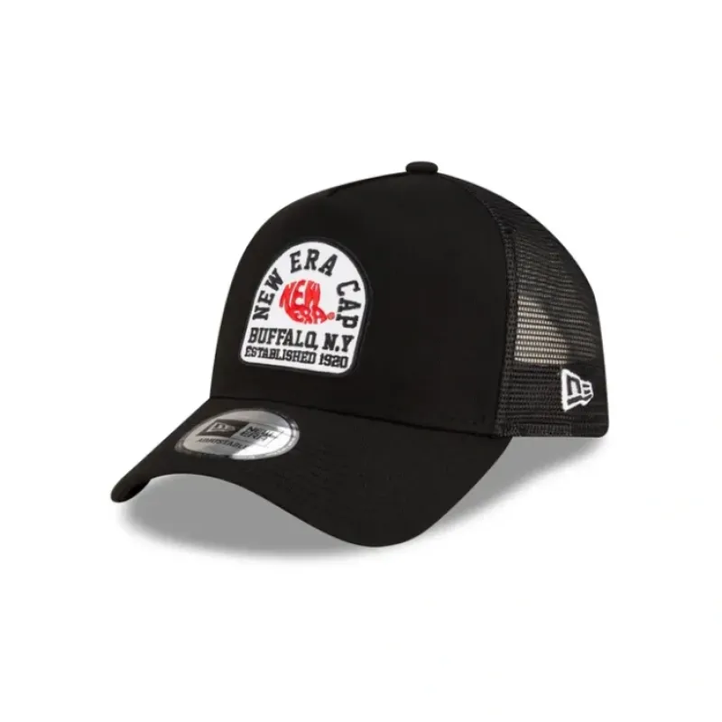 Best New Era Cap Black Bug 9FORTY AFrame Trucker Hat - KTGCaps - Baseball caps for various teams, purchased online at a discount