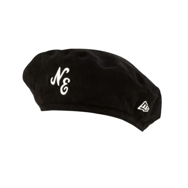 Fashion New Era Cap Corduroy Classic Black Beret - KTGCaps - Baseball caps for various teams, purchased online at a discount