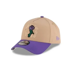 New New Era Cap Day of the Dead Purple Rose 9FORTY AFrame Snapback Hat - KTGCaps - Baseball caps for various teams, purchased online at a discount