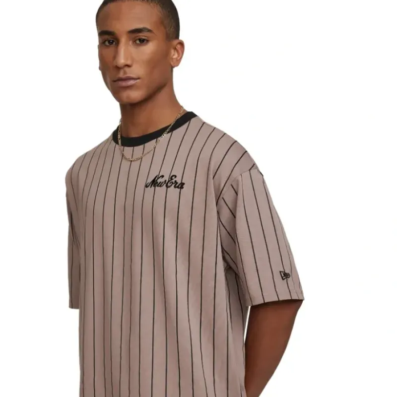 Flash Sale New Era Cap Essential Brown Pinstripe Oversized TShirt - KTGCaps - Baseball caps for various teams, purchased online at a discount