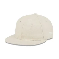 Hot New Era Cap Heather Oatmeal Melton Wool Retro Crown 9FIFTY Adjustable  - KTGCaps - Baseball caps for various teams, purchased online at a discount