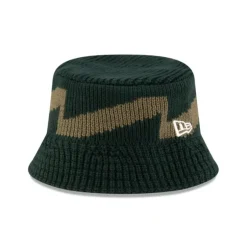 Online New Era Cap Knit Hat Pattern Dark Green Bucket Hat - KTGCaps - Baseball caps for various teams, purchased online at a discount Caps