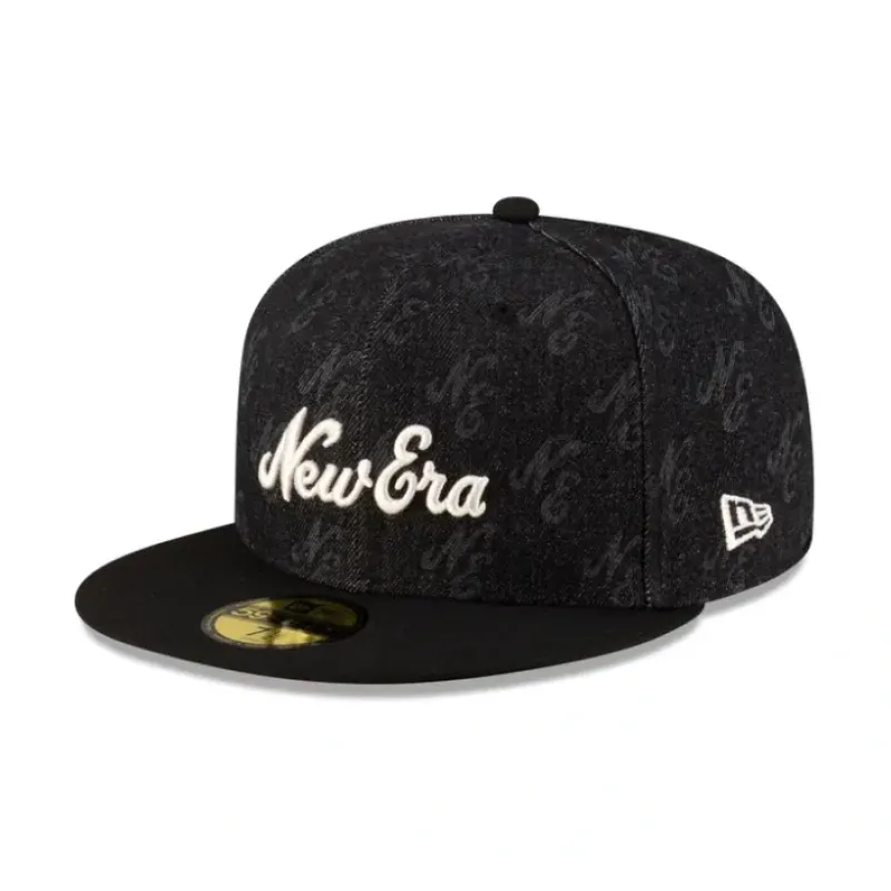 Flash Sale New Era Cap Laser Burn Out Black 59FIFTY Fitted Hat - KTGCaps - Baseball caps for various teams, purchased online at a discount