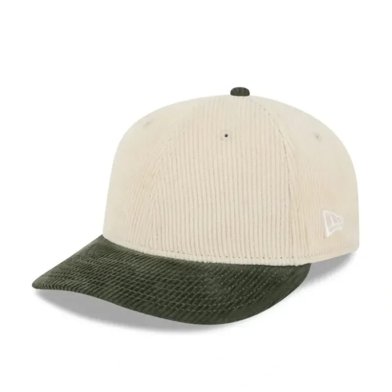 Online New Era Cap New Olive Corduroy Visor Low Profile 59FIFTY Fitted Hat - KTGCaps - Baseball caps for various teams, purchased online at a discount