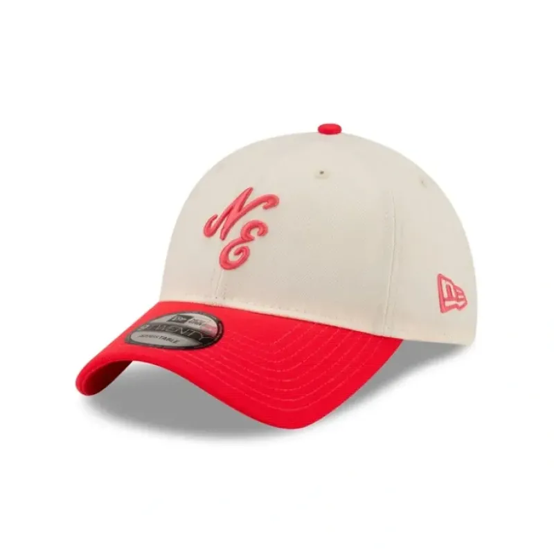 New New Era Chrome Lava Red 9TWENTY Adjustable Hat - KTGCaps - Baseball caps for various teams, purchased online at a discount