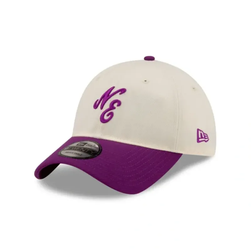 Shop New Era Chrome Varsity Purple 9TWENTY Adjustable Hat - KTGCaps - Baseball caps for various teams, purchased online at a discount