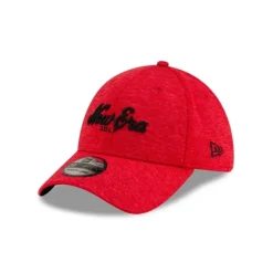 Cheap New Era Golf Script Red 39THIRTY Stretch Fit Hat - KTGCaps - Baseball caps for various teams, purchased online at a discount
