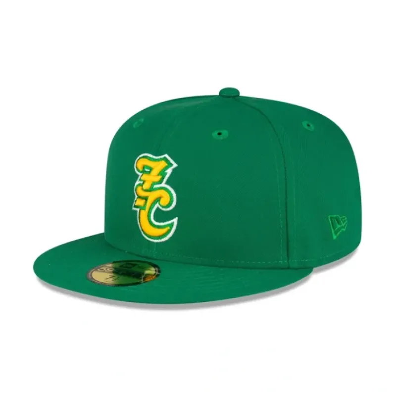 Flash Sale New Hampshire Fisher Cats Green 59FIFTY Fitted Hat - KTGCaps - Baseball caps for various teams, purchased online at a discount