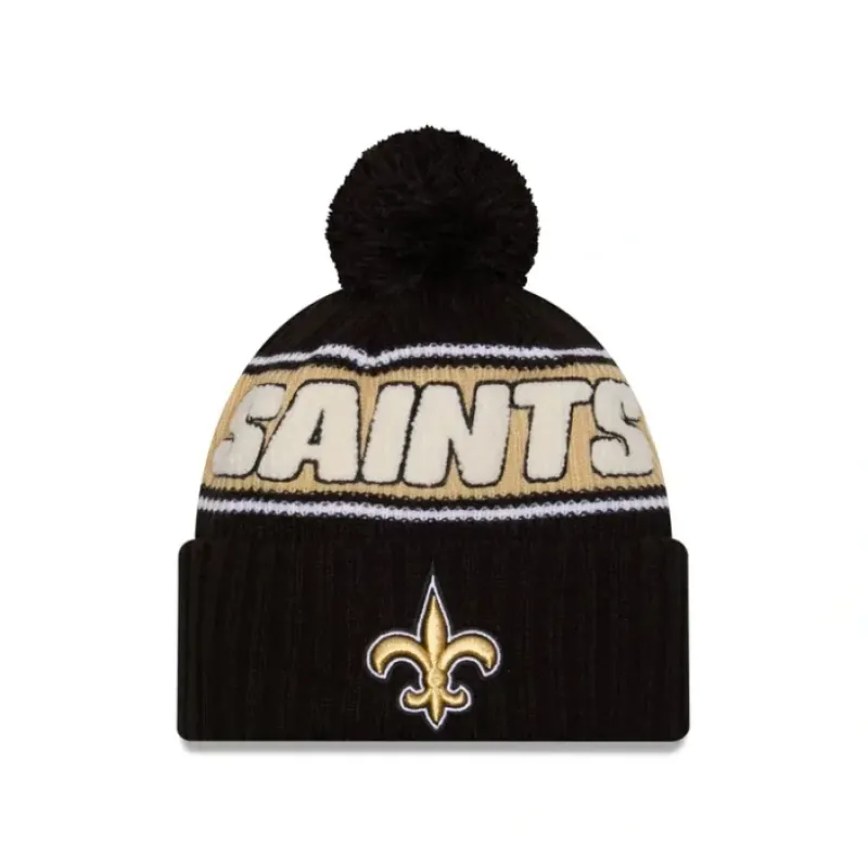 Online New Orleans Saints 2024 Cold Weather Sport Pom Knit Hat - KTGCaps - Baseball caps for various teams, purchased online at a discount
