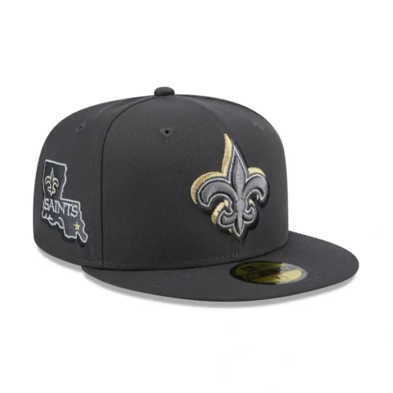 Flash Sale New Orleans Saints 2024 Draft Gray 59FIFTY Fitted Hat - KTGCaps - Baseball caps for various teams, purchased online at a discount