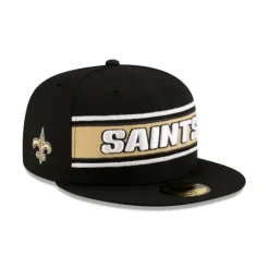 Best New Orleans Saints 2024 Sideline Black 59FIFTY Fitted Hat - KTGCaps - Baseball caps for various teams, purchased online at a discount