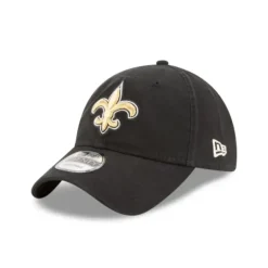 Best New Orleans Saints Core Classic Black 9TWENTY Adjustable Hat - KTGCaps - Baseball caps for various teams, purchased online at a discount