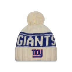 New New York Giants 2024 Cold Weather Chrome Pom Knit Hat - KTGCaps - Baseball caps for various teams, purchased online at a discount