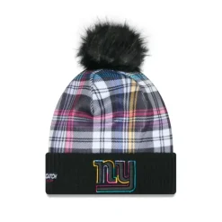 New New York Giants 2024 Crucial Catch Womens Pom Knit Hat - KTGCaps - Baseball caps for various teams, purchased online at a discount
