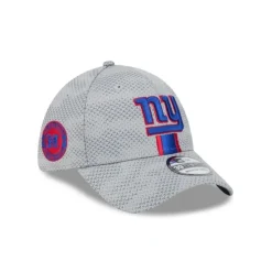 Discount New York Giants 2024 Sideline Gray 39THIRTY Stretch Fit Hat - KTGCaps - Baseball caps for various teams, purchased online at a discount