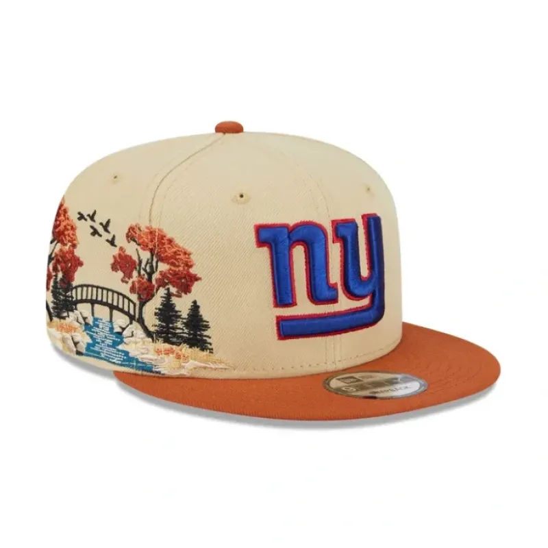 Flash Sale New York Giants Fall Landscape 9FIFTY Snapback Hat - KTGCaps - Baseball caps for various teams, purchased online at a discount