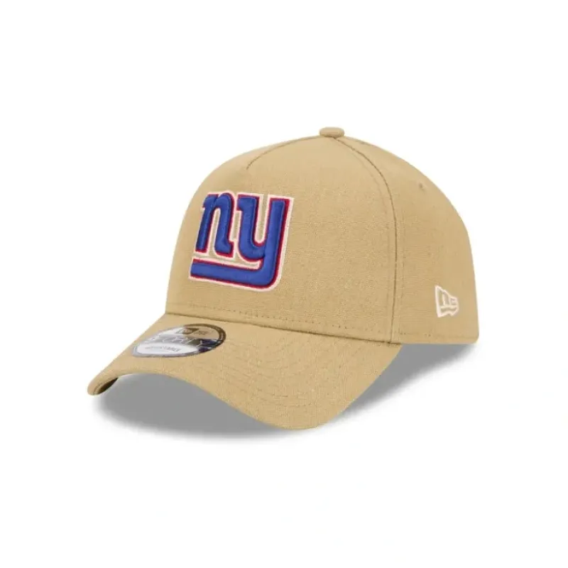Cheap New York Giants Logo Essentials Khaki 9FORTY AFrame Snapback Hat - KTGCaps - Baseball caps for various teams, purchased online at a discount