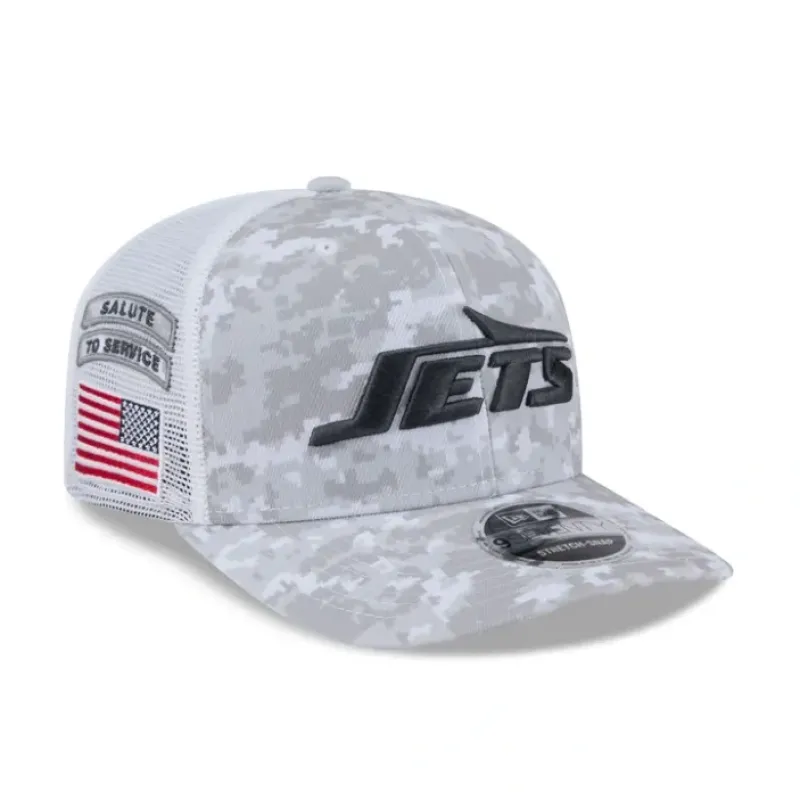 Flash Sale New York Jets 2024 Salute to Service 9SEVENTY Trucker Hat - KTGCaps - Baseball caps for various teams, purchased online at a discount
