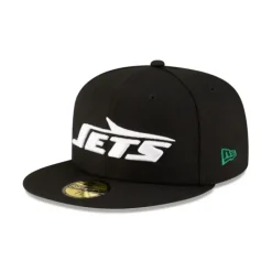 Clearance New York Jets Basic Black 59FIFTY Fitted Hat - KTGCaps - Baseball caps for various teams, purchased online at a discount