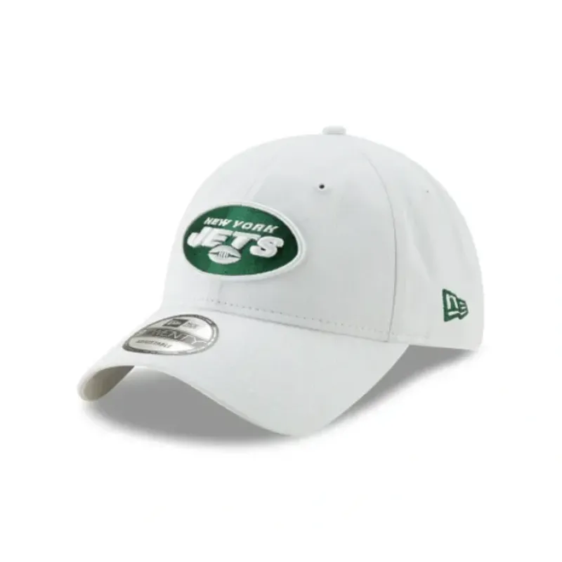 Shop New York Jets Core Classic White 9TWENTY Adjustable Hat - KTGCaps - Baseball caps for various teams, purchased online at a discount