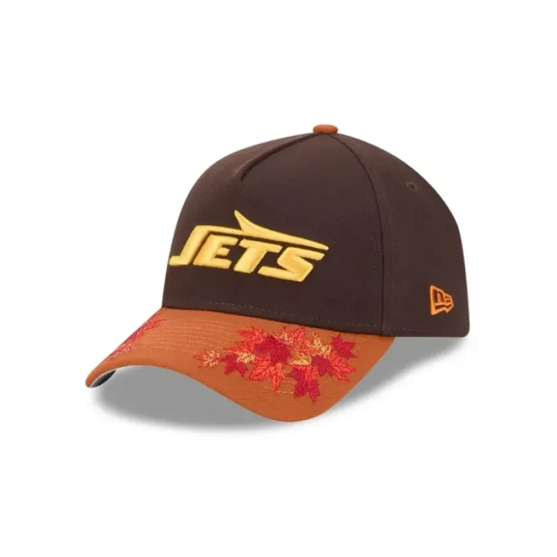 Hot New York Jets Fall Foliage 9FORTY AFrame Snapback Hat - KTGCaps - Baseball caps for various teams, purchased online at a discount