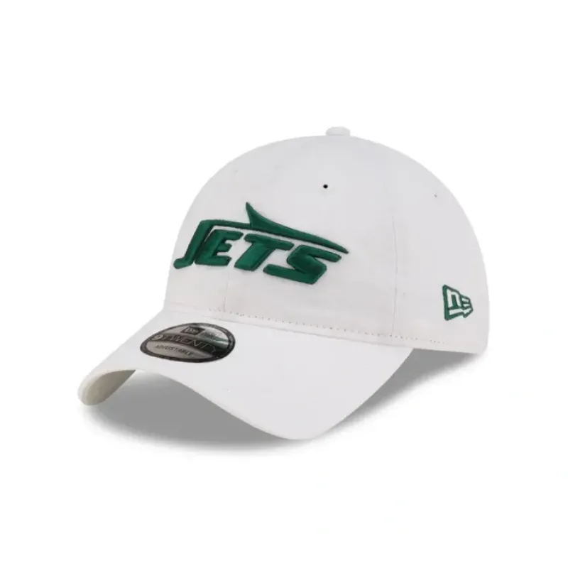 Fashion New York Jets NFL Core Classic White 9TWENTY Adjustable - KTGCaps - Baseball caps for various teams, purchased online at a discount