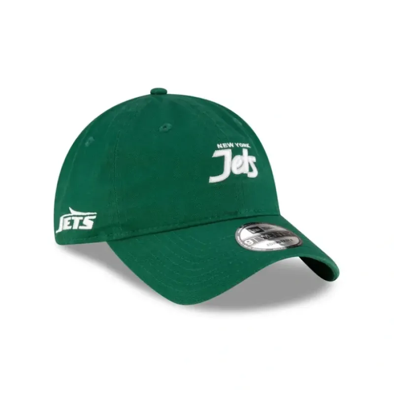 Flash Sale New York Jets Washed Script 9TWENTY Adjustable Hat - KTGCaps - Baseball caps for various teams, purchased online at a discount