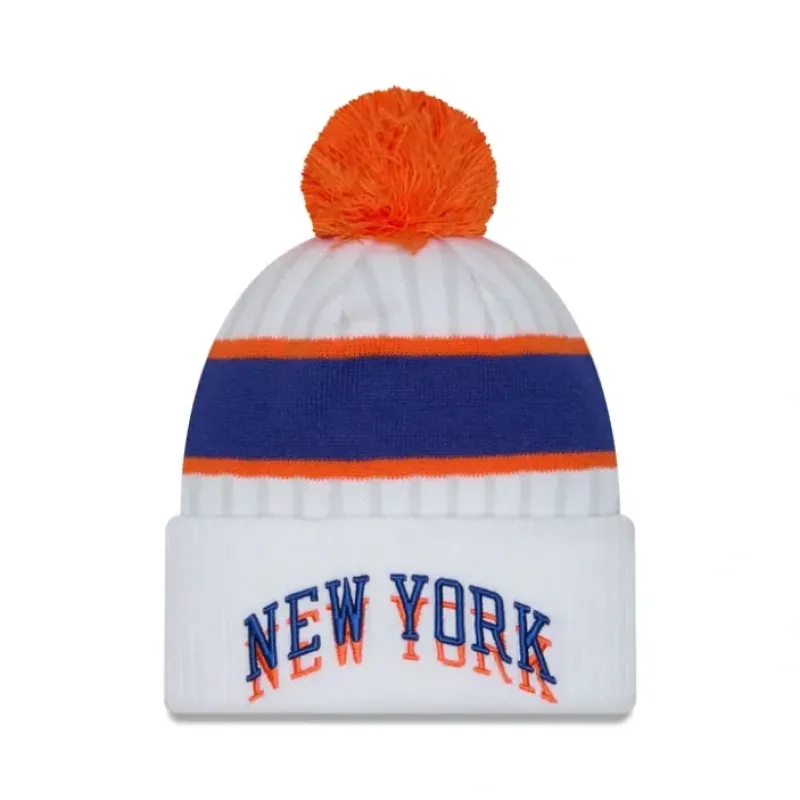 Fashion New York Knicks 2024 City Edition Pom Knit Hat - KTGCaps - Baseball caps for various teams, purchased online at a discount