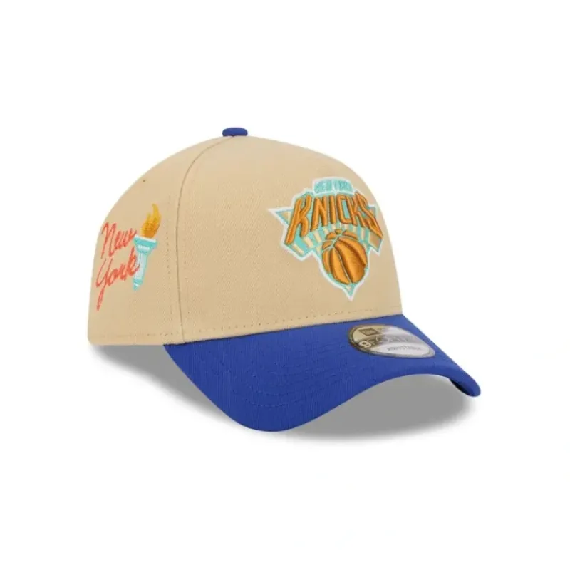 New New York Knicks City Side Patch 9FORTY AFrame Snapback Hat - KTGCaps - Baseball caps for various teams, purchased online at a discount