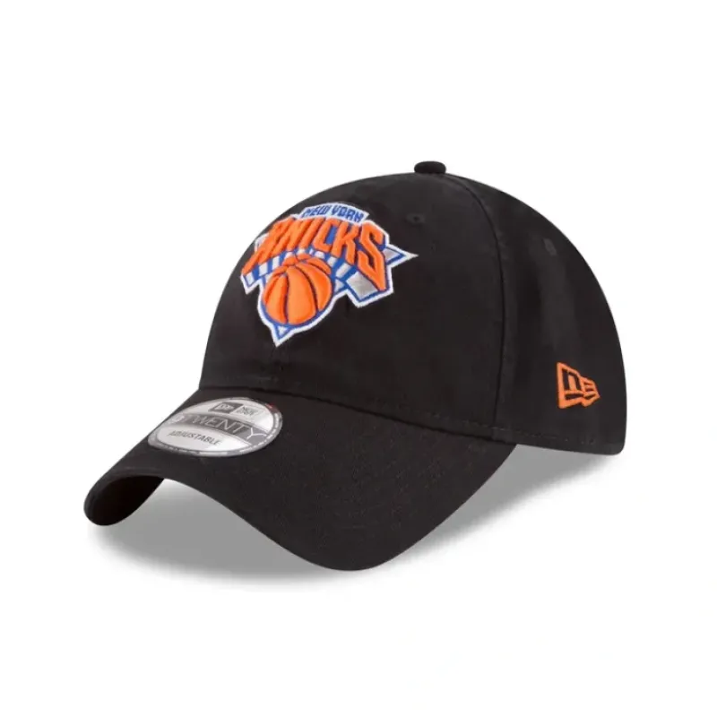 Online New York Knicks Core Classic Black 9TWENTY Adjustable Hat - KTGCaps - Baseball caps for various teams, purchased online at a discount