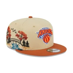 Shop New York Knicks Fall Landscape 9FIFTY Snapback Hat - KTGCaps - Baseball caps for various teams, purchased online at a discount