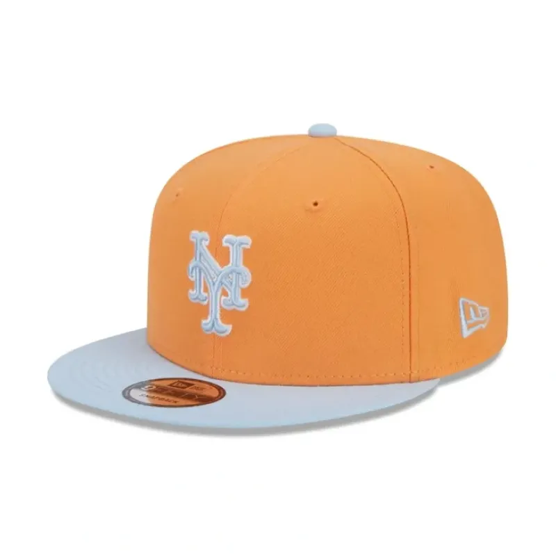 Discount New York Mets Color Pack Orange Glaze 9FIFTY Snapback Hat - KTGCaps - Baseball caps for various teams, purchased online at a discount Caps