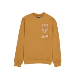 Fashion New York Mets Light Bronze Logo Select Crewneck - KTGCaps - Baseball caps for various teams, purchased online at a discount Caps