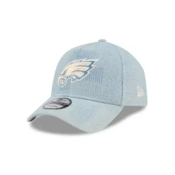 Flash Sale Philadelphia Eagles Logo Essentials Denim 9FORTY AFrame Snapback Hat - KTGCaps - Baseball caps for various teams, purchased online at a discount