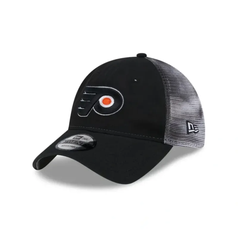 Flash Sale Philadelphia Flyers Slick 9TWENTY Trucker Hat - KTGCaps - Baseball caps for various teams, purchased online at a discount