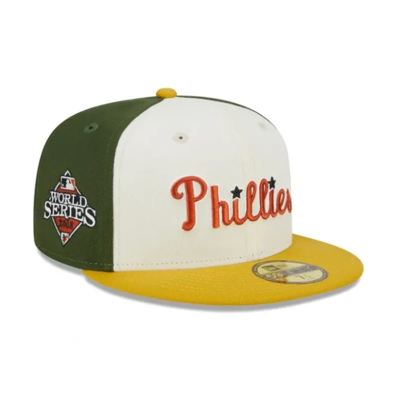 Flash Sale Philadelphia Phillies Two Tone Honey 59FIFTY Fitted Hat - KTGCaps - Baseball caps for various teams, purchased online at a discount