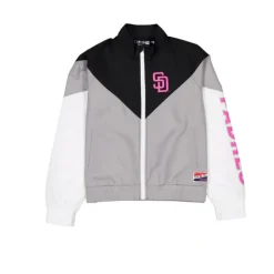 Fashion San Diego Padres Throwback Womens Windbreaker - KTGCaps - Baseball caps for various teams, purchased online at a discount