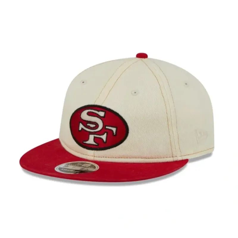 Hot San Francisco 49ers Chrome Denim Retro Crown 9FIFTY Adjustable Hat - KTGCaps - Baseball caps for various teams, purchased online at a discount